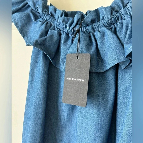 JOA Off the Shoulder Embroidered Dress - Size XS - NWT - Picture 13 of 13